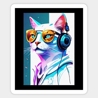Cat DJ Magnet